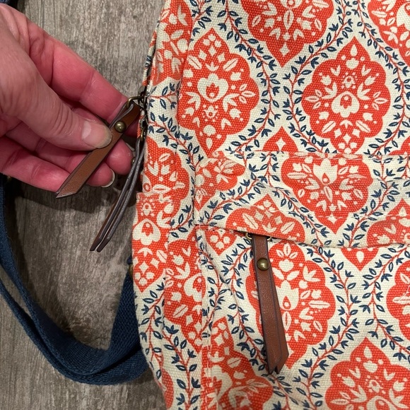 Matilda Jane Backpack Floral Ready Set Go Floral Orange & Navy - Picture 4 of 9